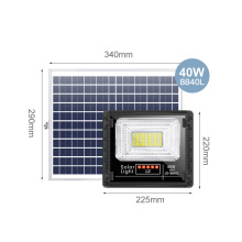 NIudi High Lamp 25w 40w 60w 100w 200w Ip67 Waterproof Garden Solar Powered Yard Led Solar Flood Light Outdoor